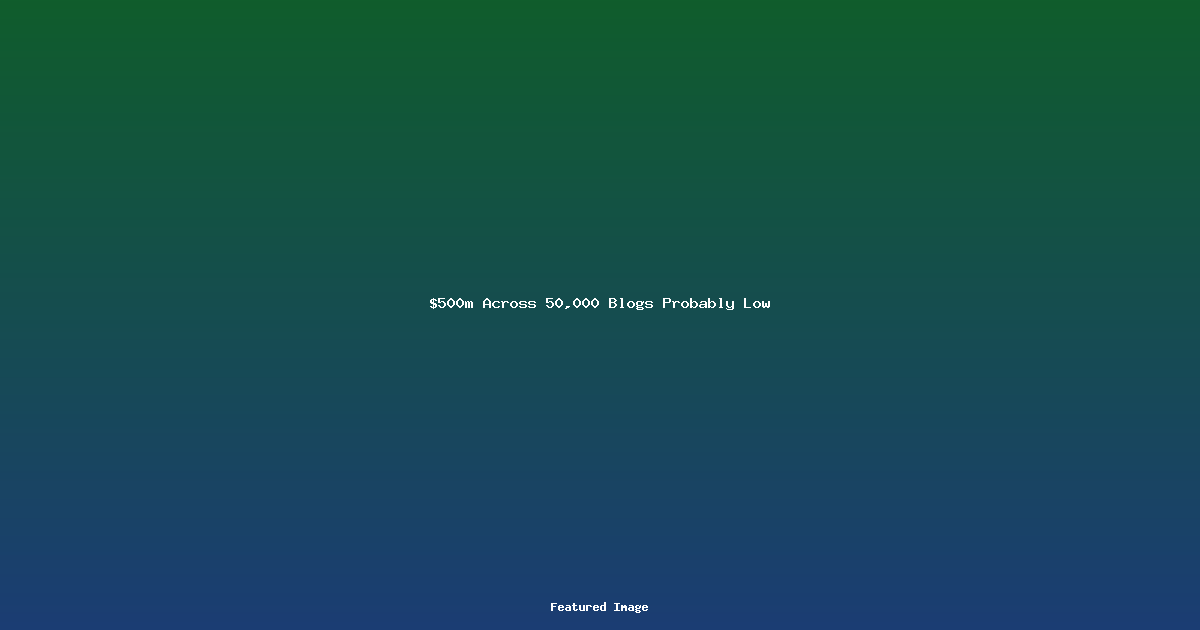 500m Across 50000 Blogs Probably Low