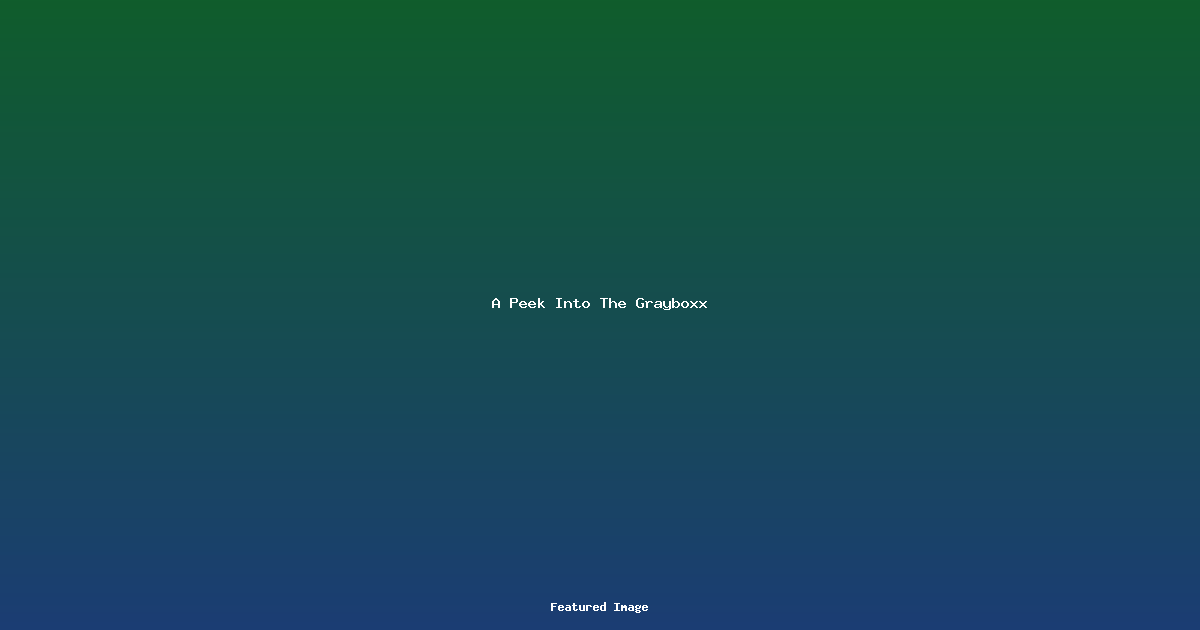 A Peek Into The Grayboxx