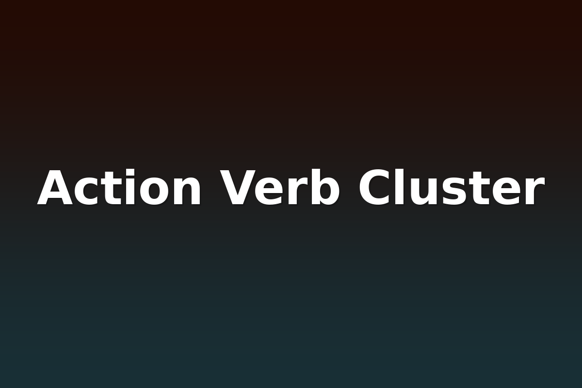 Action Verb Cluster