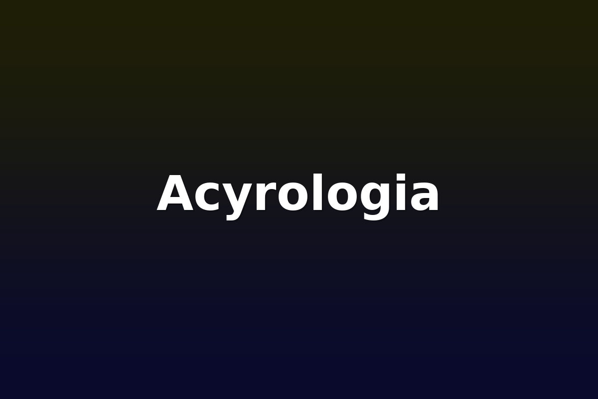 Acyrologia