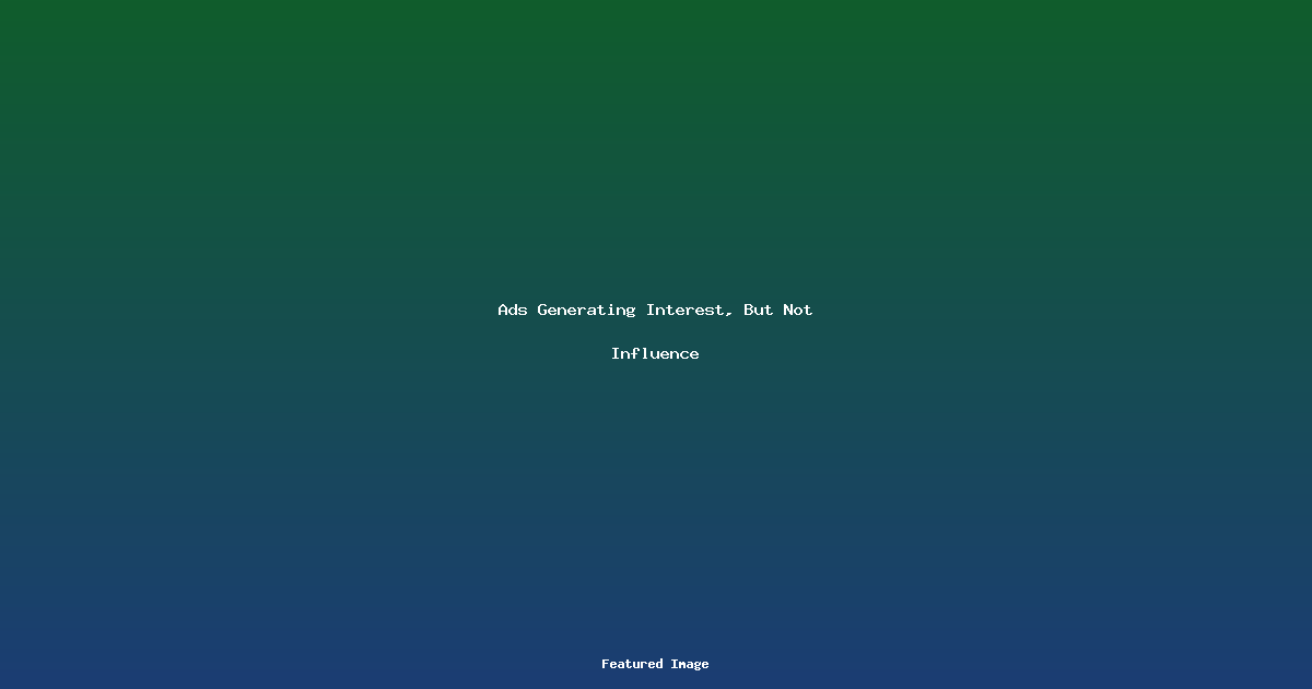 Ads Generating Interest But Not Influence