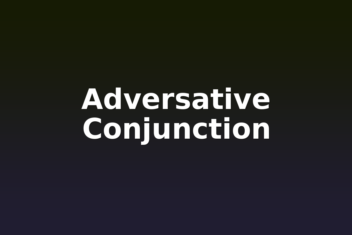 Adversative Conjunction