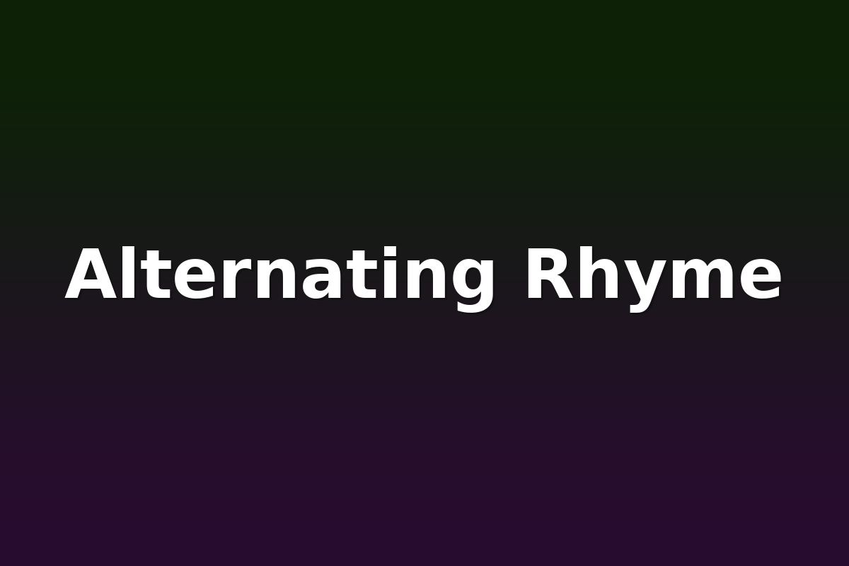 Alternating Rhyme