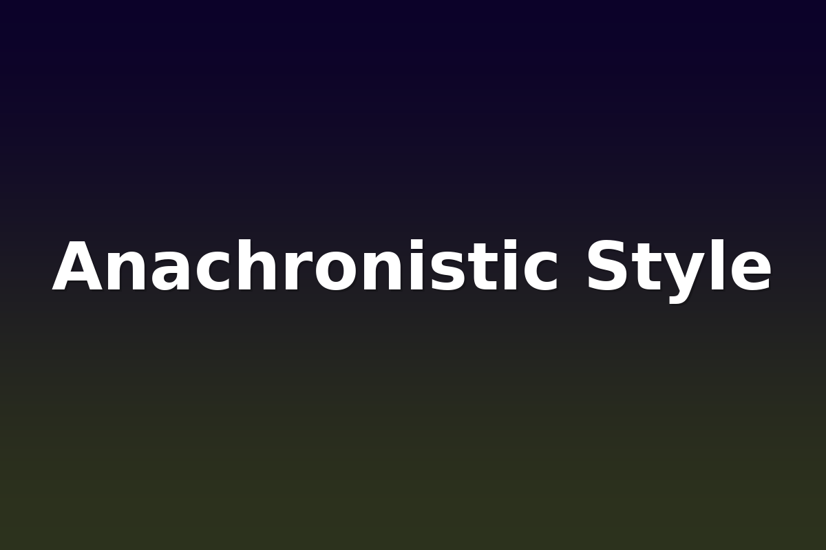 Anachronistic Style