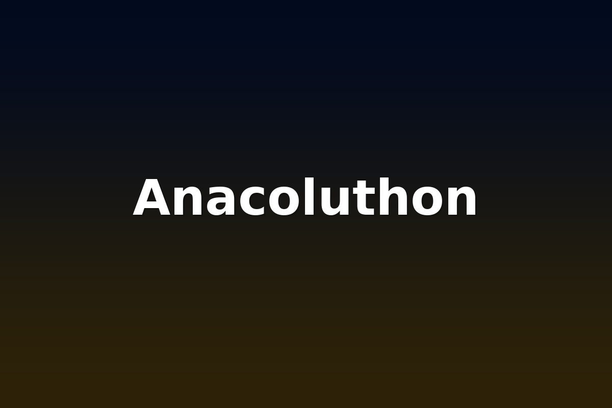 Anacoluthon