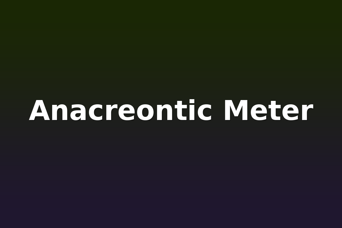 Anacreontic Meter