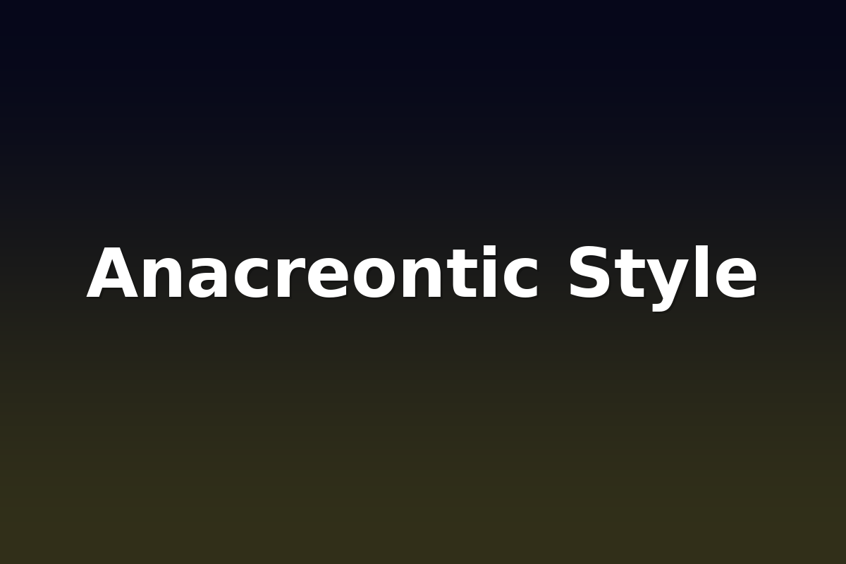 Anacreontic Style