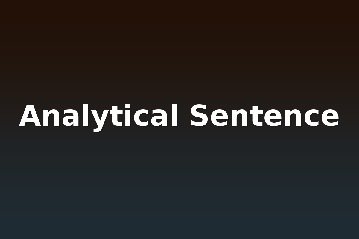 Analytical Sentence