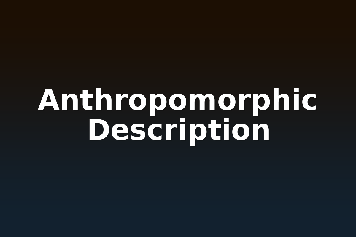 Anthropomorphic Description