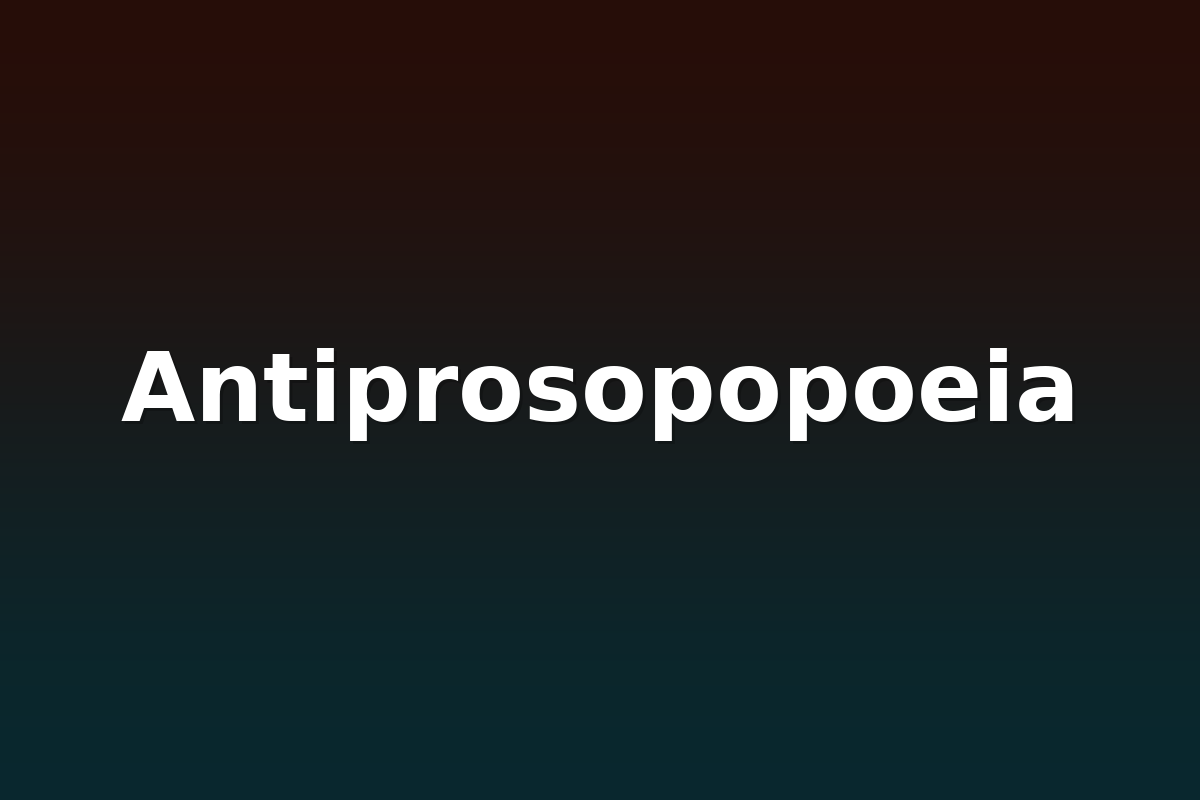 Antiprosopopoeia