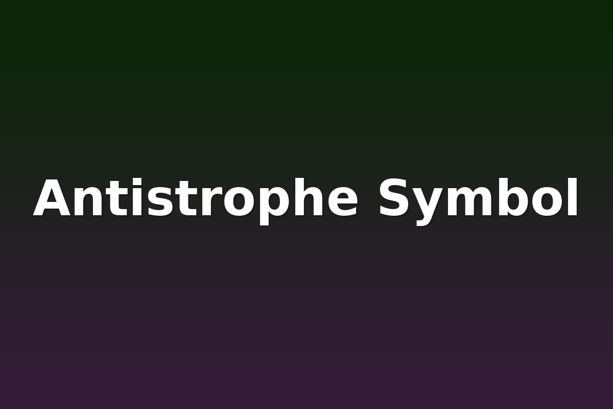 Antistrophe Symbol