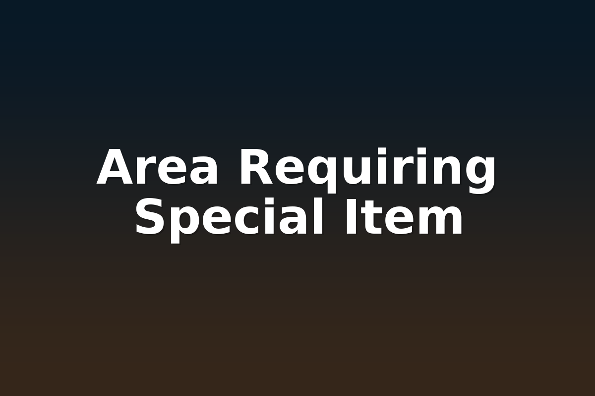 Area Requiring Special Item