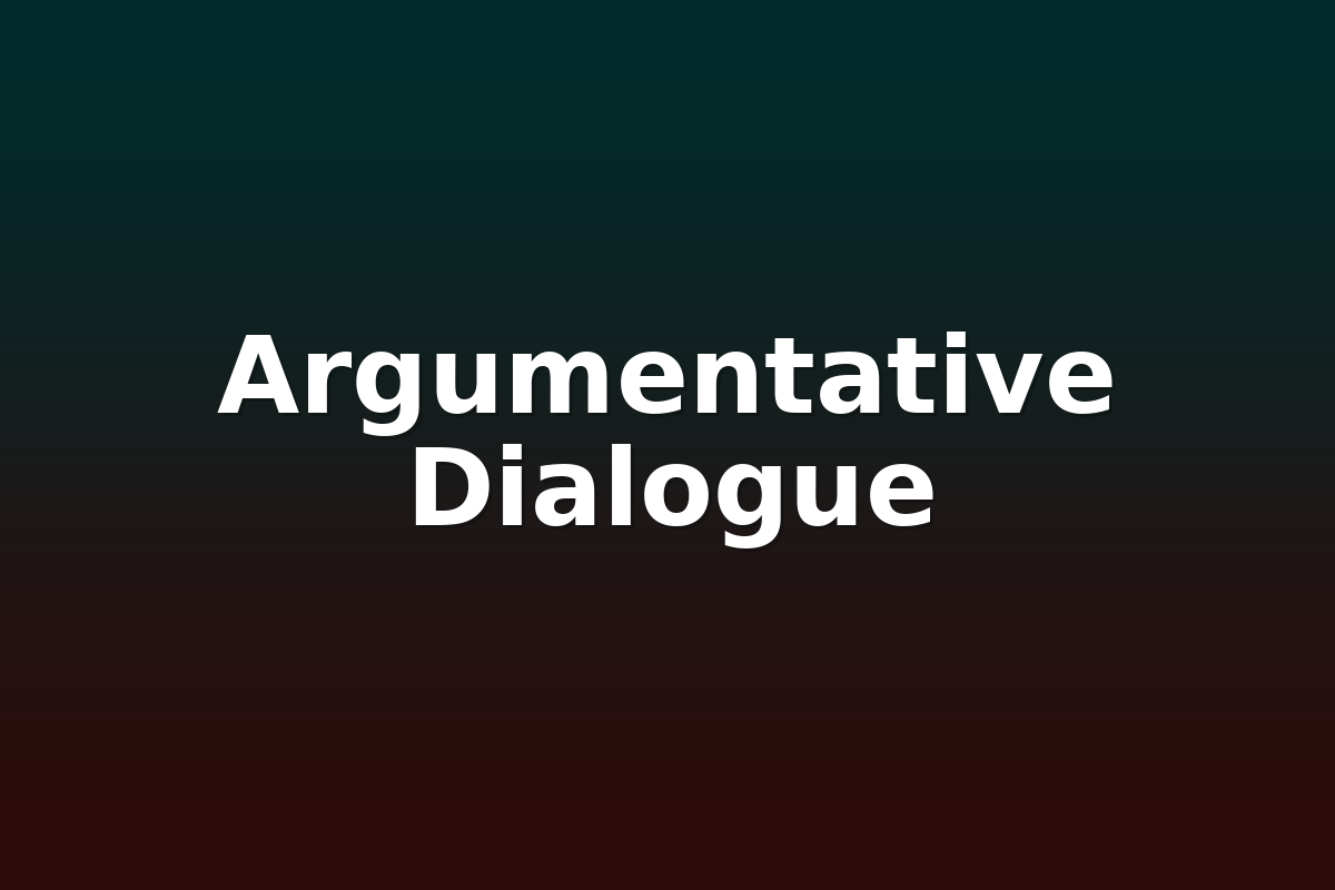 Argumentative Dialogue