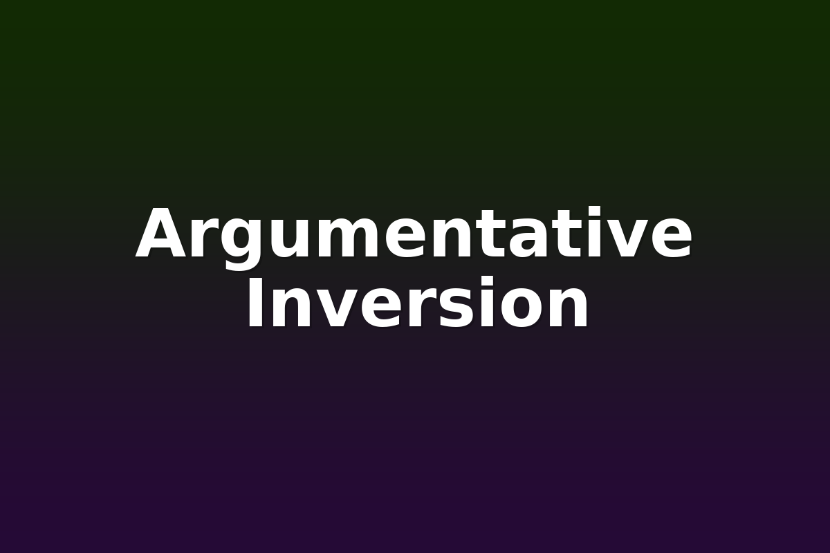 Argumentative Inversion