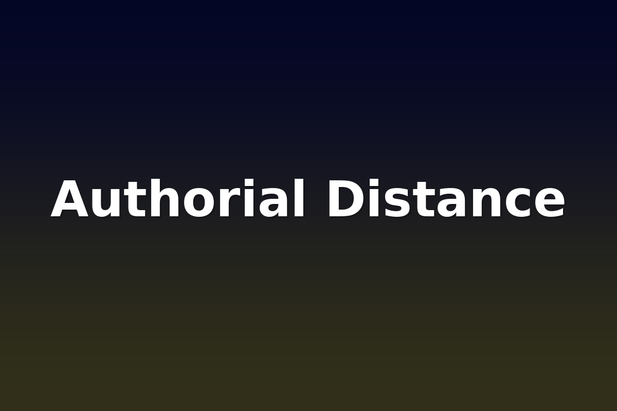 Authorial Distance