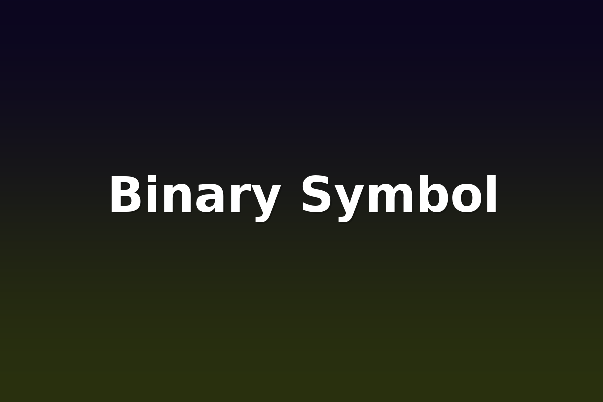 Binary Symbol