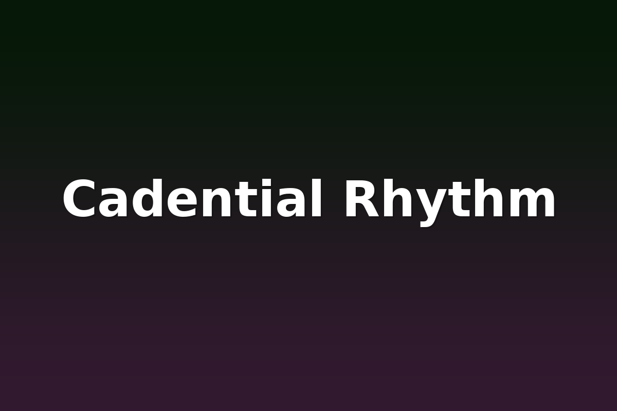 Cadential Rhythm