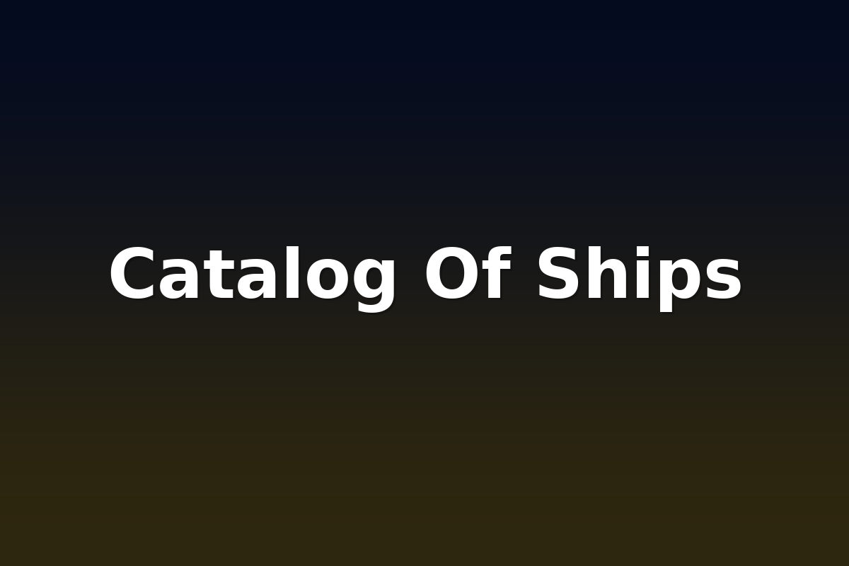 Catalog Of Ships