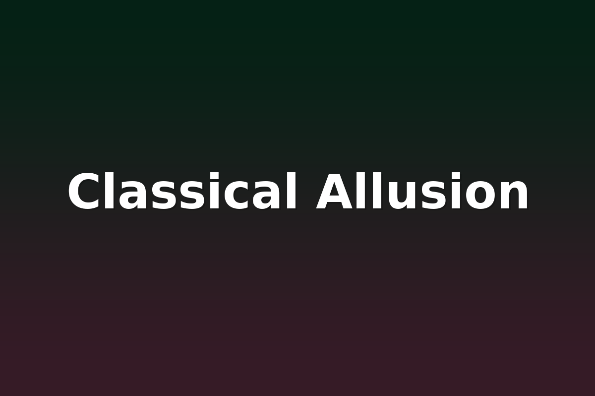 Classical Allusion
