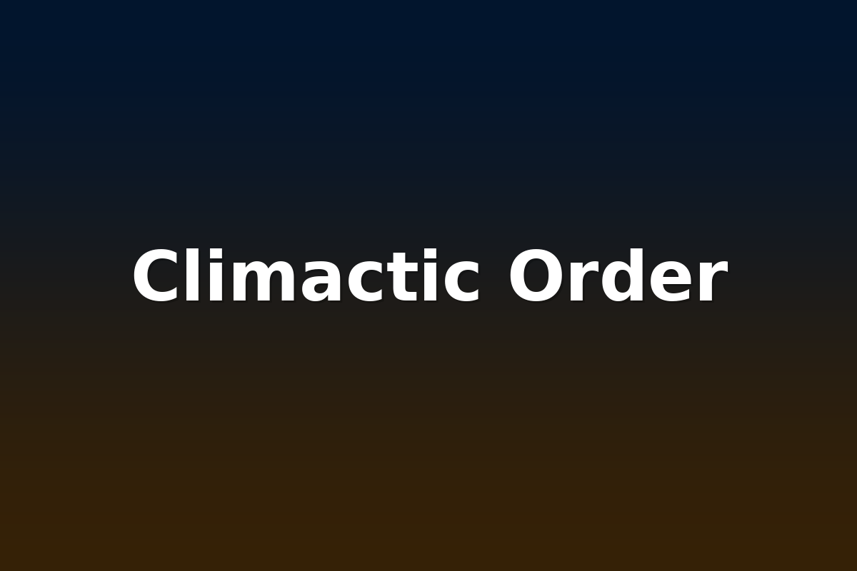 Climactic Order