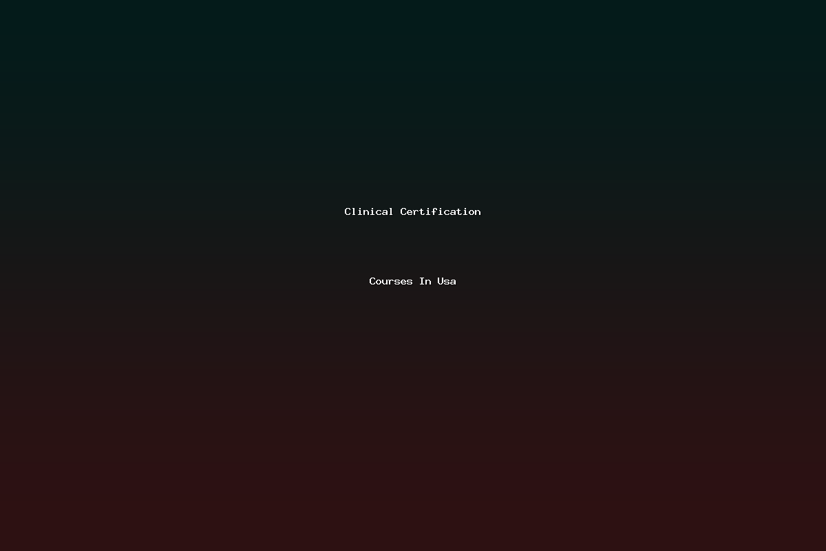 Clinical Certification Courses In Usa