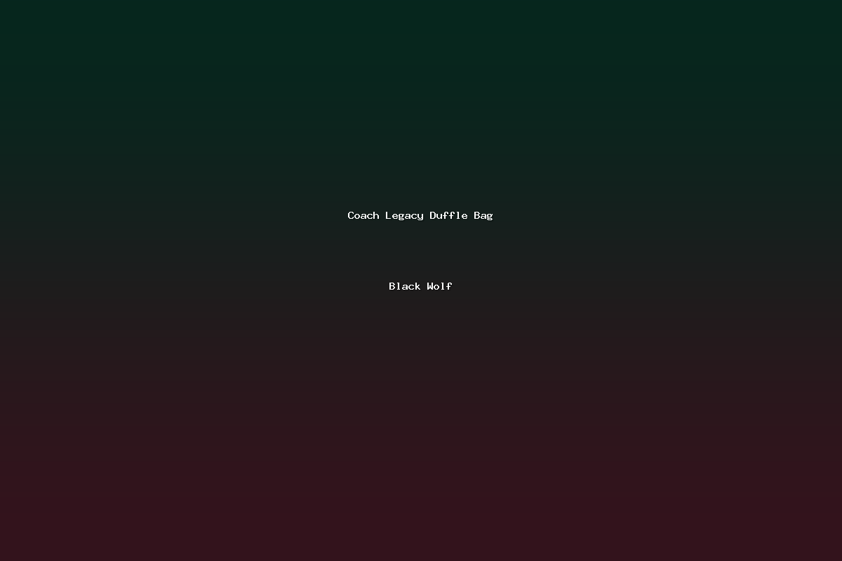 Coach Legacy Duffle Bag Black Wolf