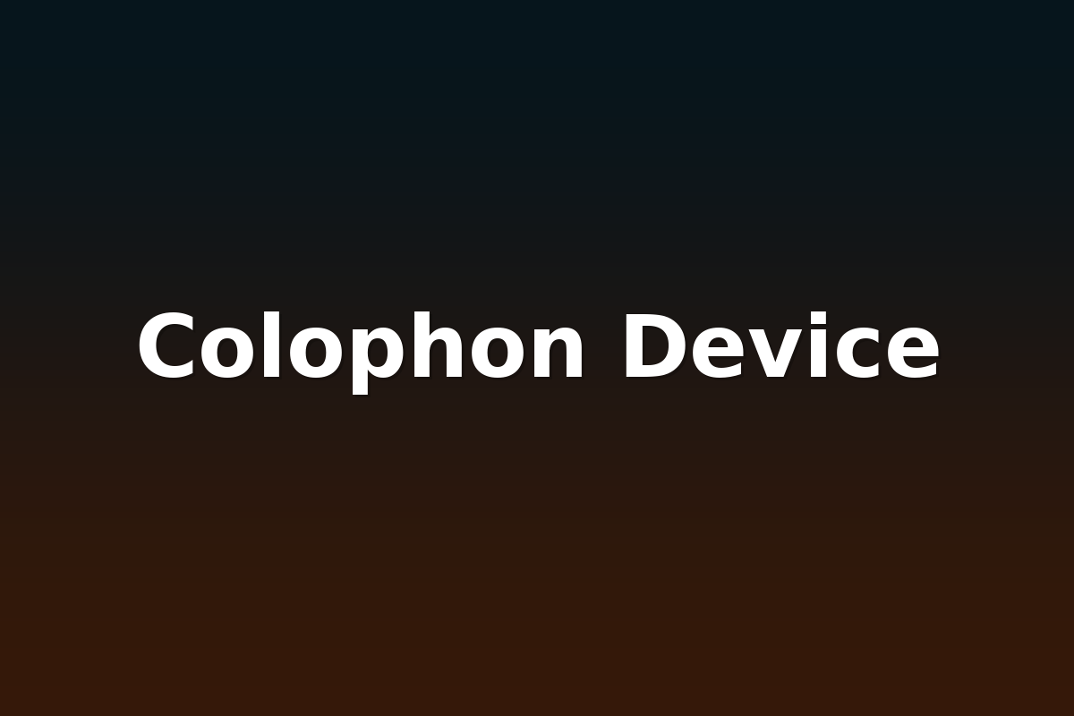 Colophon Device