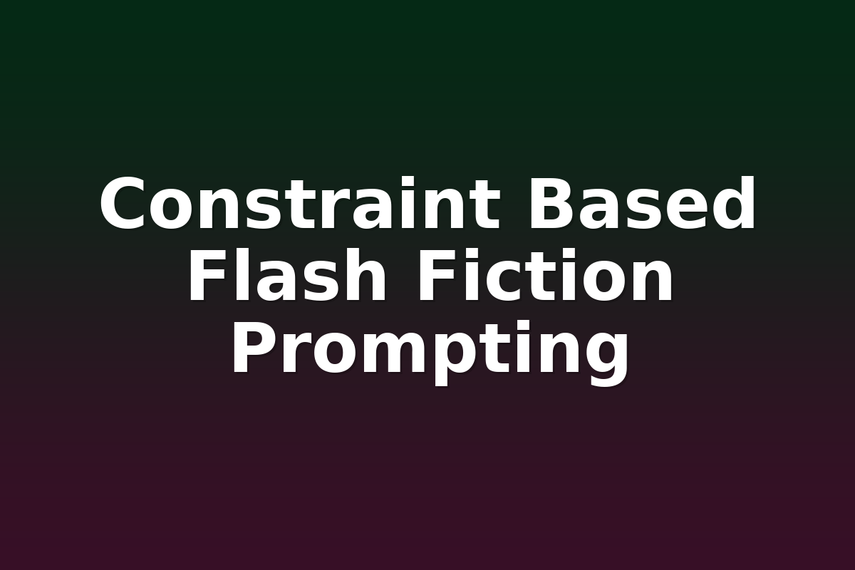 Constraint Based Flash Fiction Prompting