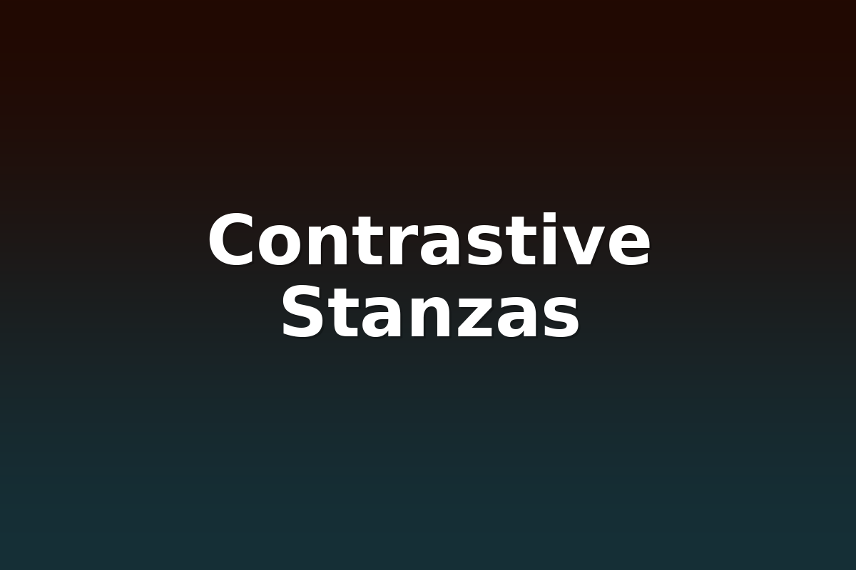 Contrastive Stanzas