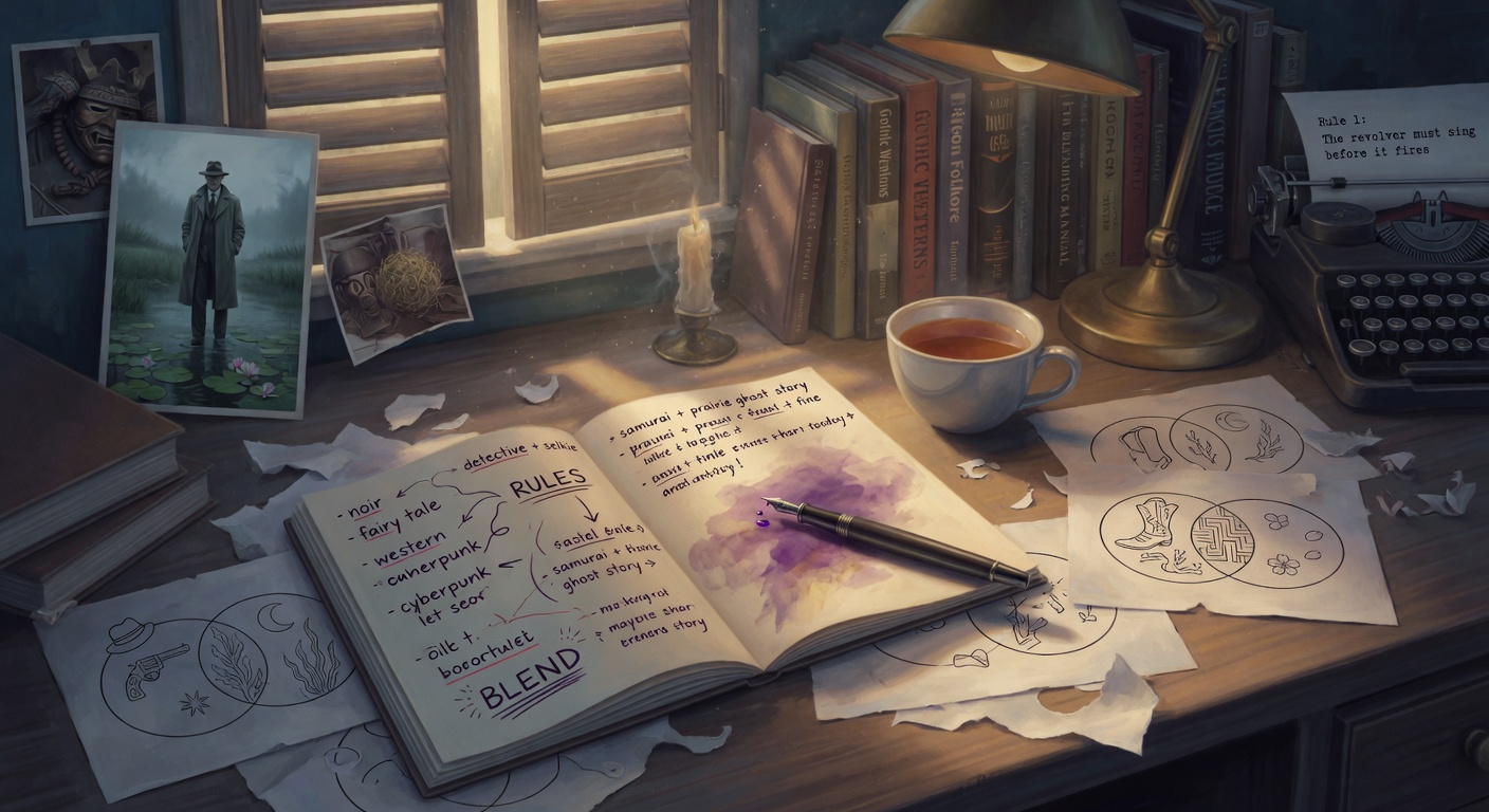 Crafting Rule-Setting Prompts for Genre-Blending Short Fiction