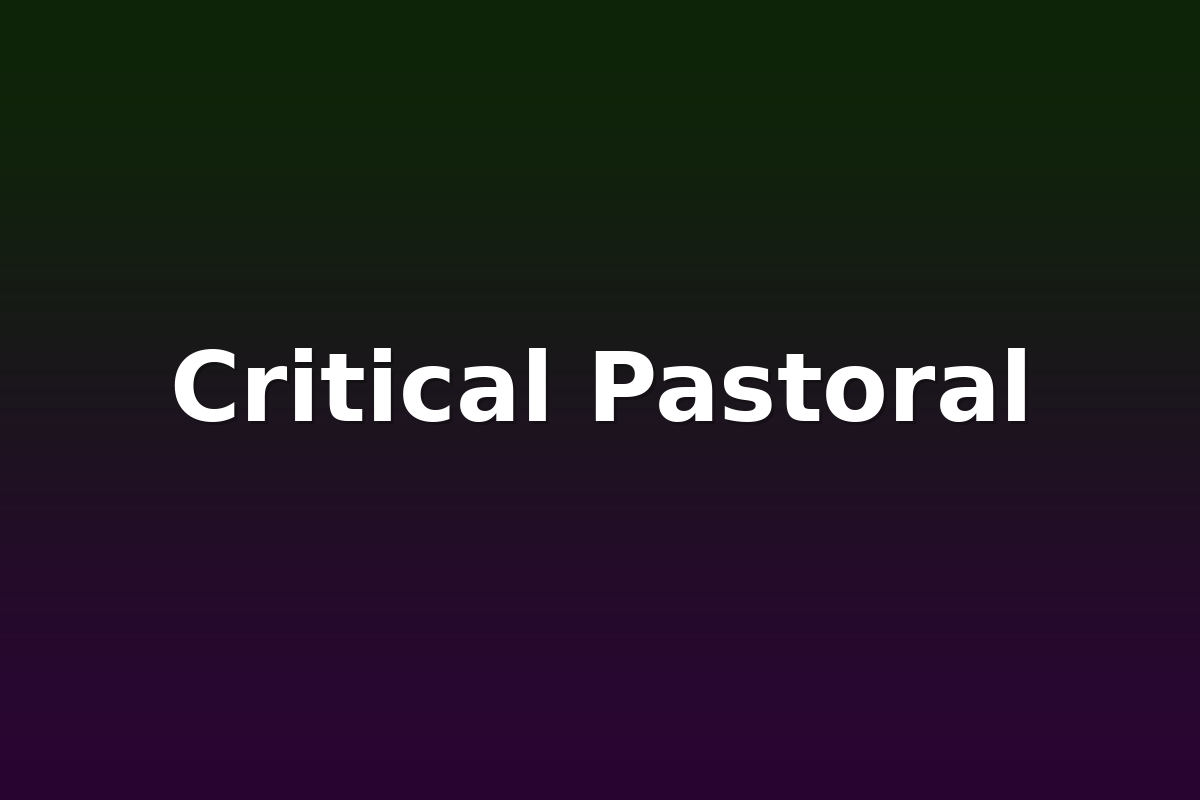 Critical Pastoral
