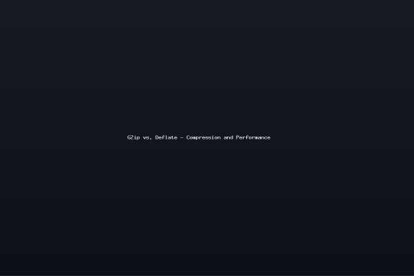 GZip vs Deflate - Compression and Performance