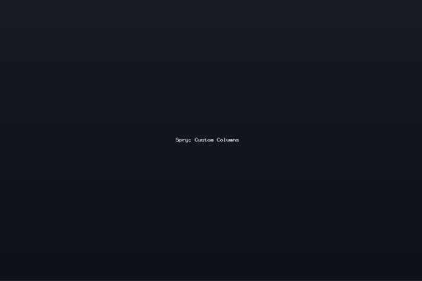 Spry Custom Columns