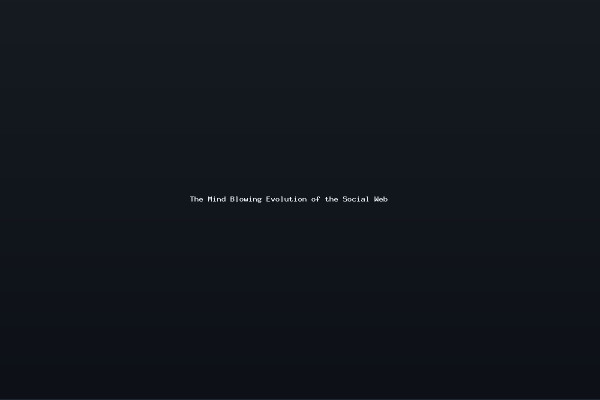 The Mind Blowing Evolution of the Social Web