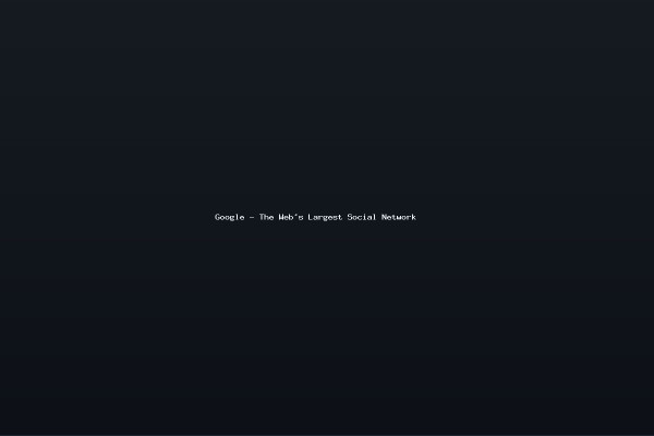 Google - The Webs Largest Social Network