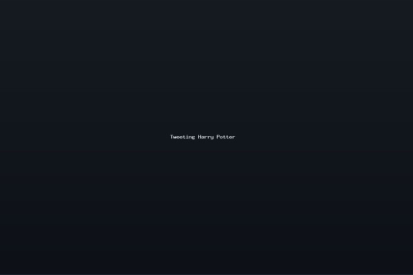 Tweeting Harry Potter