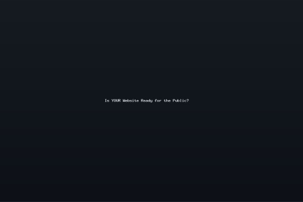 Is YOUR Website Ready for the Public