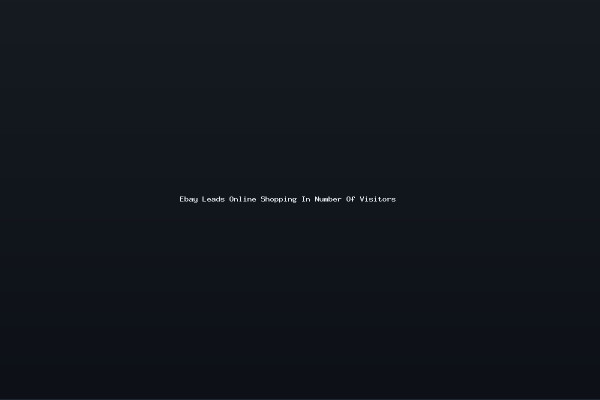 Ebay Leads Online Shopping In Number Of Visitors