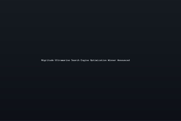 Nigritude Ultramarine Search Engine Optimization Winner Announced