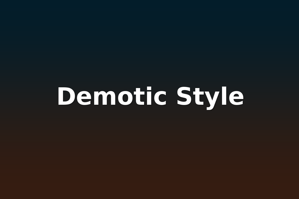 Demotic Style