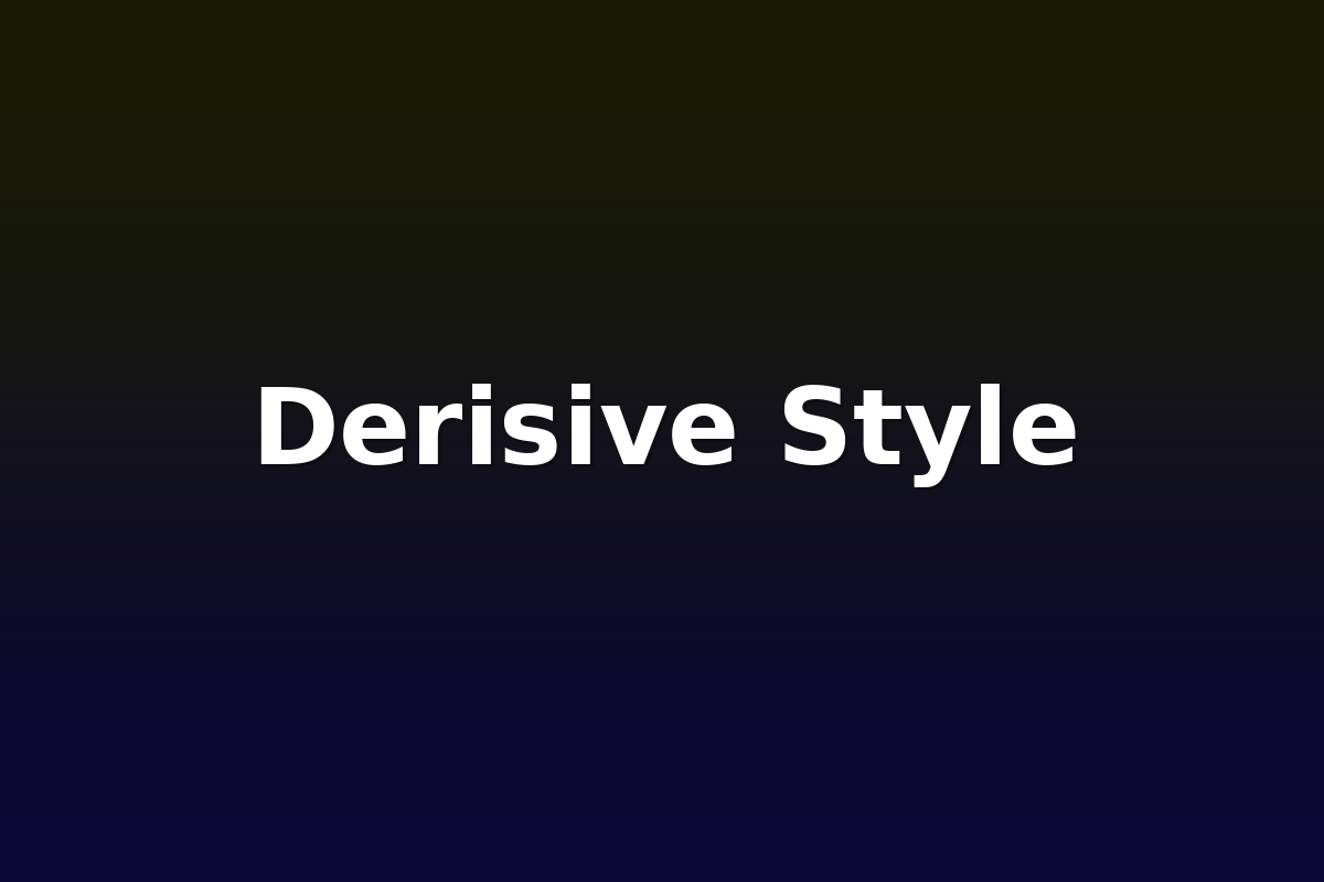 Derisive Style