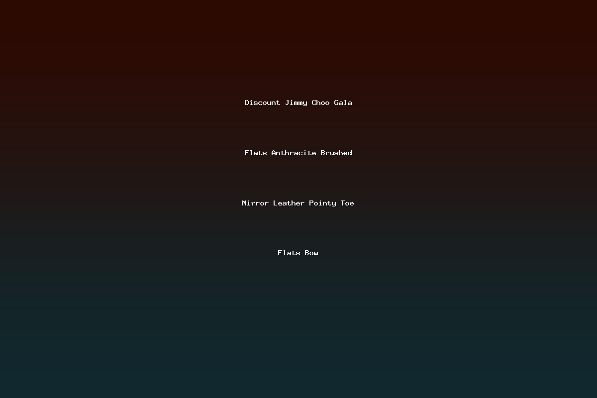 Discount Jimmy Choo Gala Flats Anthracite Brushed Mirror Leather Pointy Toe Flats Bow