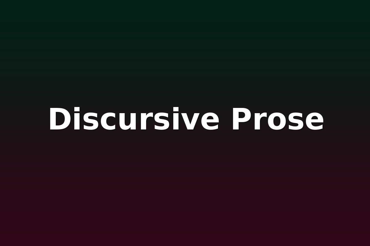 Discursive Prose