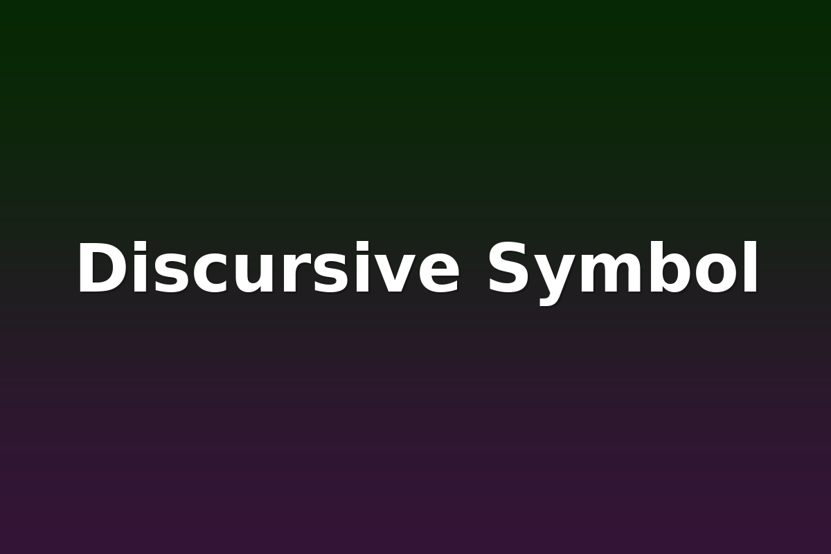 Discursive Symbol