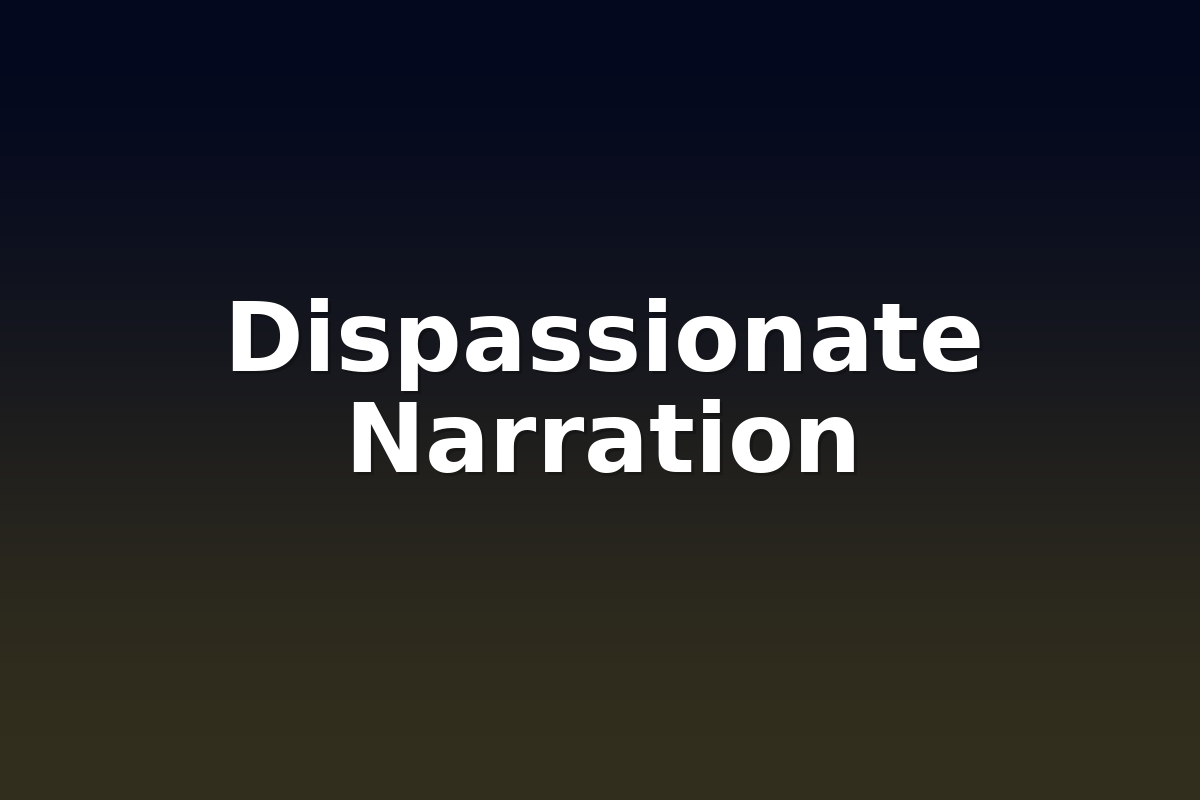 Dispassionate Narration