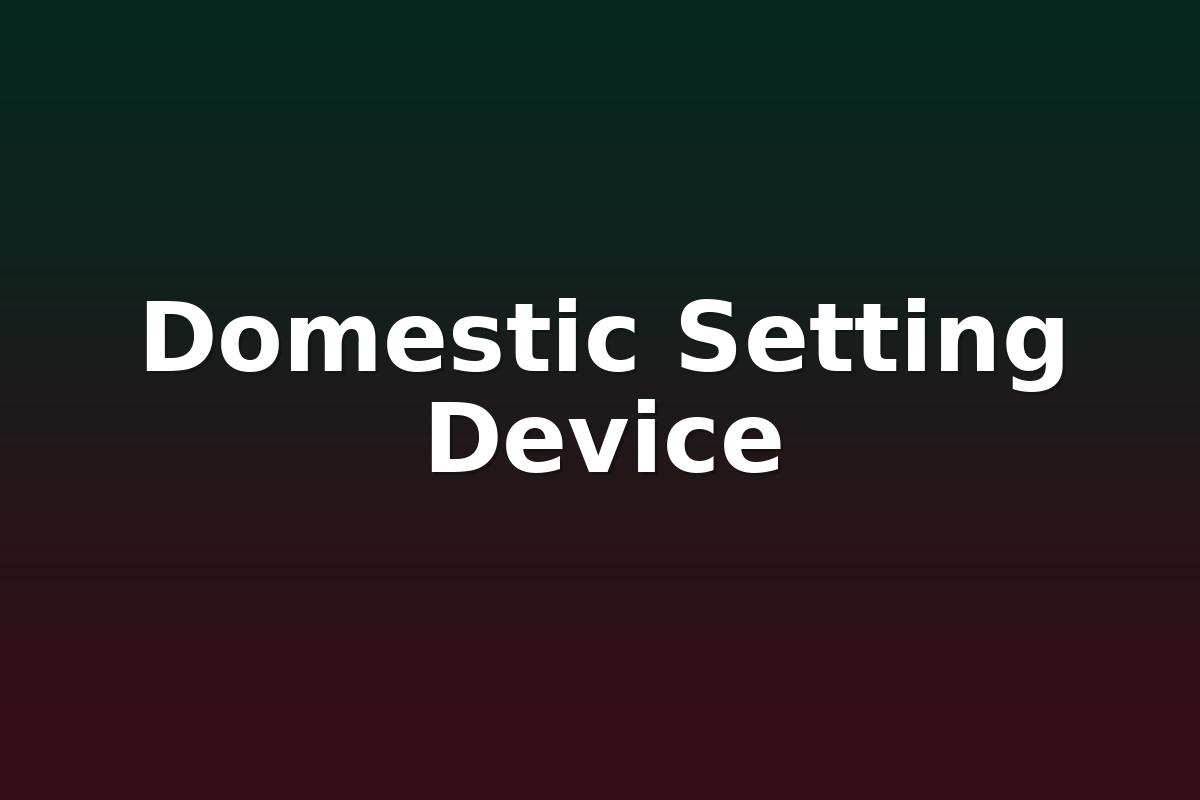 Domestic Setting Device