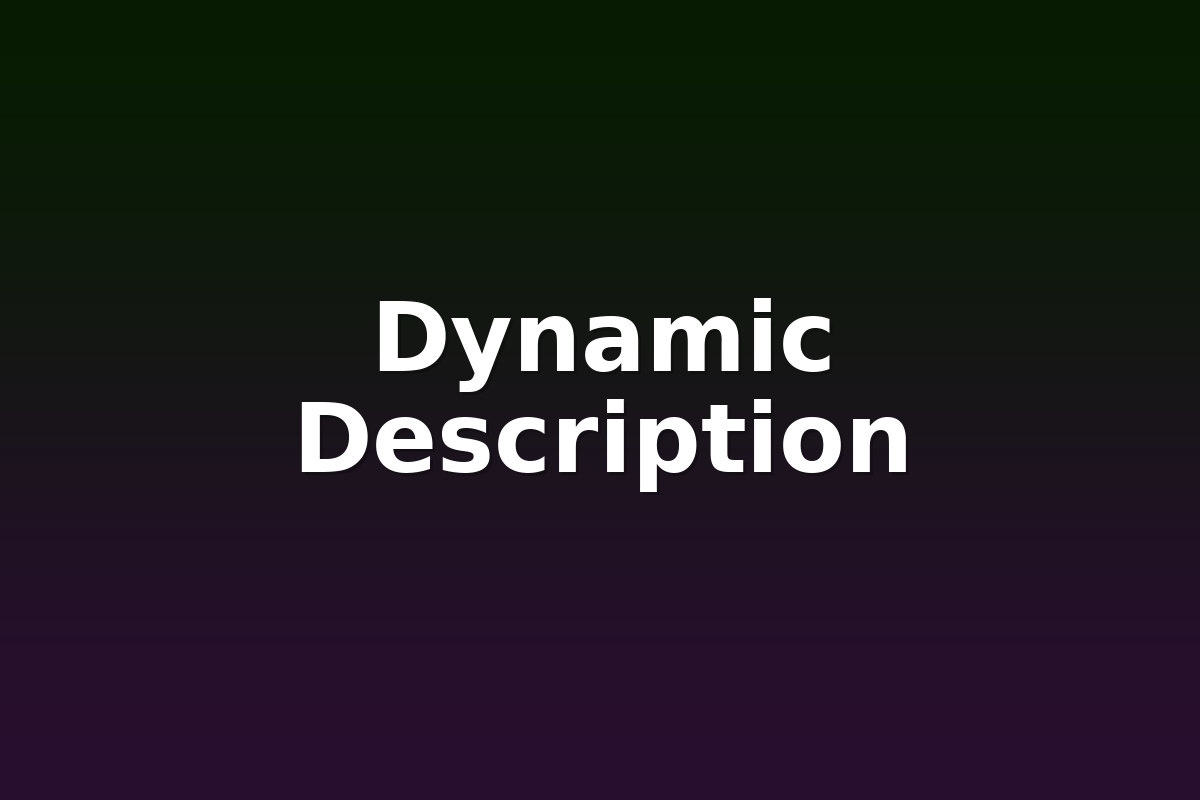 Dynamic Description