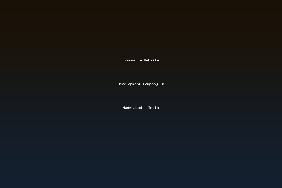 Ecommerce Website Development Company In Hyderabad | India