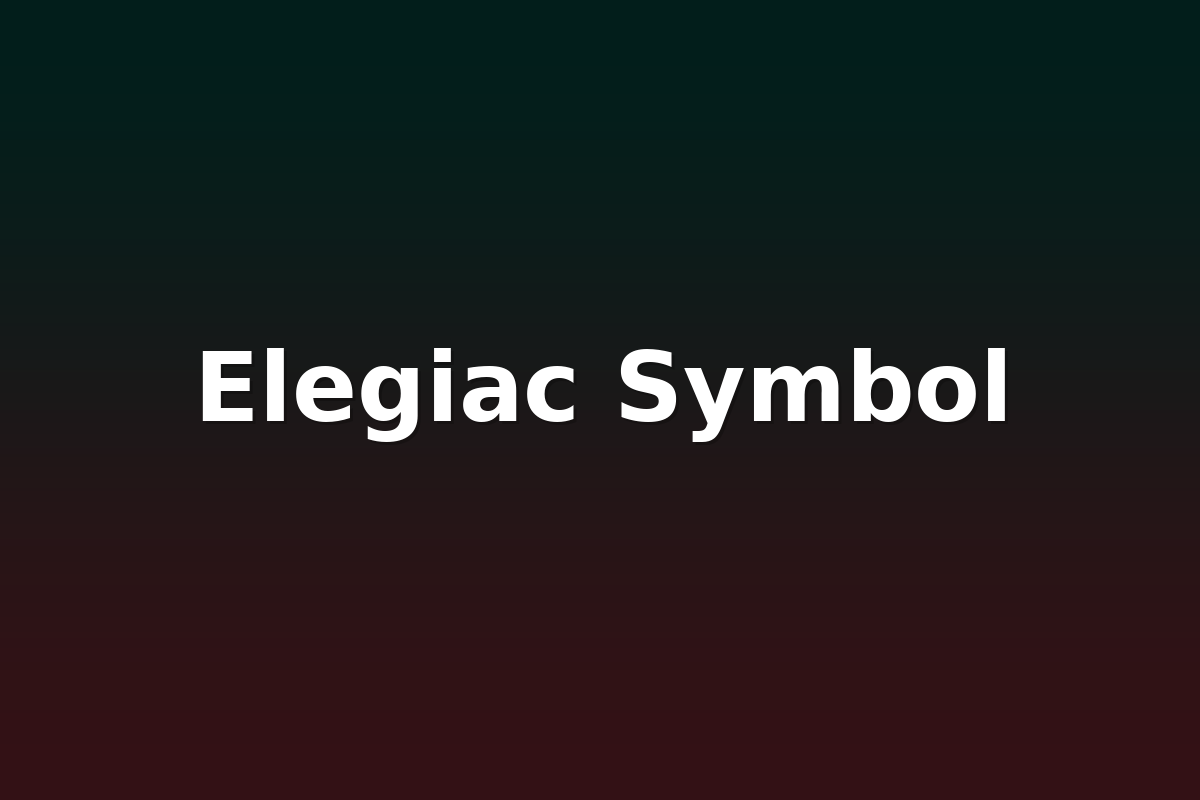Elegiac Symbol