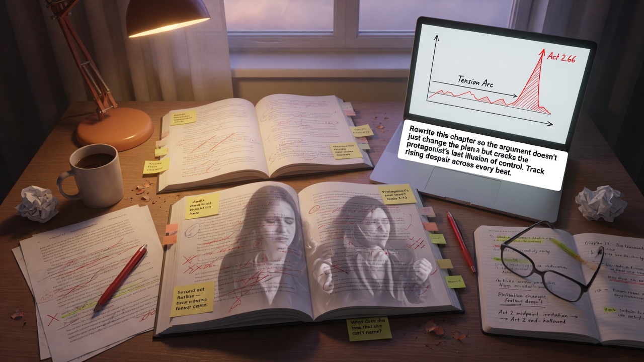 The Emotional Escalation Audit: AI Prompts That Catch Flatlined Tension Across Your Novel's Second Act